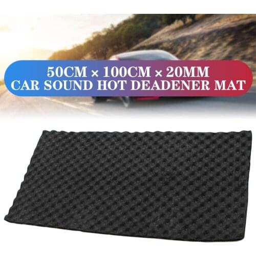 Car Audio Sound Deadener Vibration Control Proof Aluminum Foil Cotton Heat Insulation Mat DoorTrunk Hood Self Adhesive
