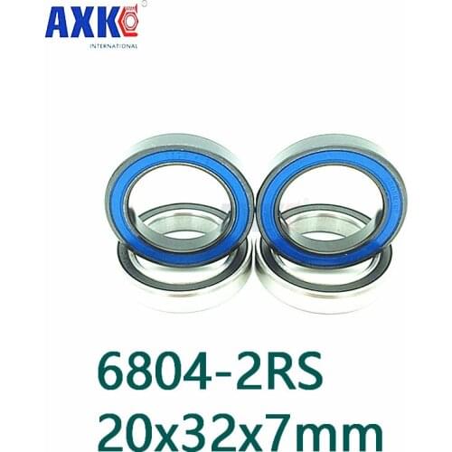Axk Free Shipping 6804-2rs 6804 61804 2rs Si3n4 Hybrid Ceramic Deep Groove Ball Bearing 20x32x7mm