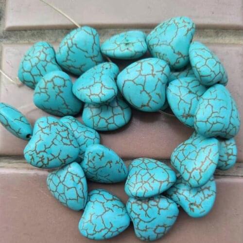 Free Shipping Fashion Jewelry 18x18mm Beautiful Howlite Heart Loose Beads 15.5" FG0600