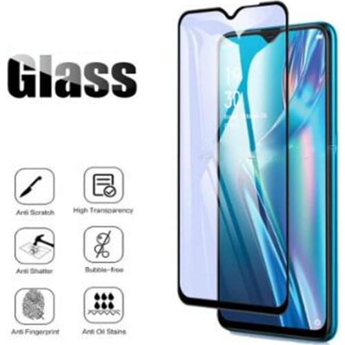 For OPPO A12 A12s A5s AX7 A7 Screen Protector Case Full Glue Tempered Glass Protective Cover On CPH2083, CPH2077 CPH1909