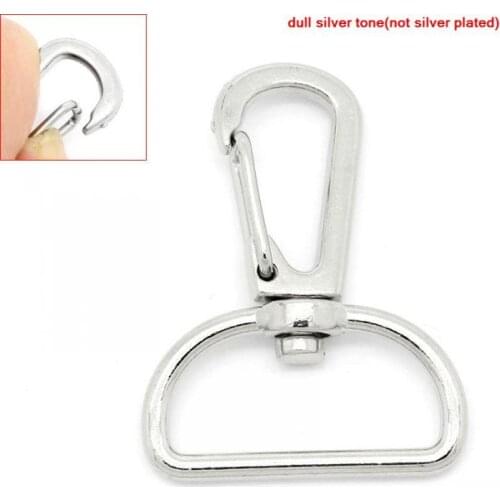 DoreenBeads Retail Carabiner Swivel Clasps For Key Ring Silver Color 4.1x3.1cm,20PCs