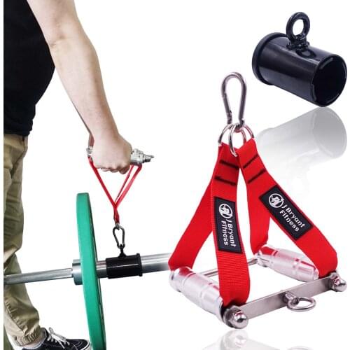 T Bar Training 3in1 Double D Handles Metal Gym Grips V Bar for Cable Machines Attachment Pull Down Triceps Workout Accessories