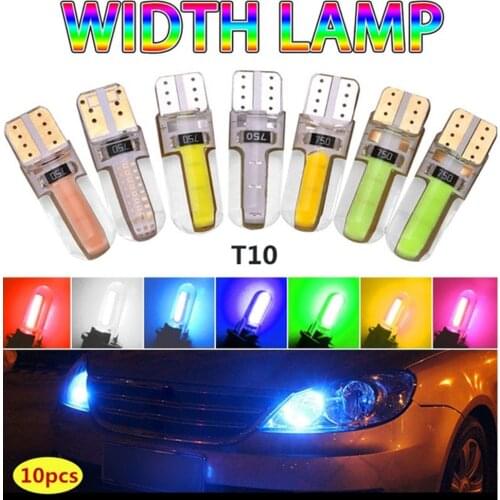 2pc T10 Super Bright Silica Gel LED Bulbs Silicone Shell Auto Wedge parking light Turn Side Lamps Signal Light car accessories