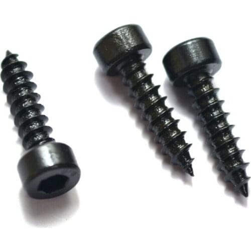 M2 M2.6 M3 M3.5 Black 8.8 Steel Hex Socket Cap Head Self Tapping Screws Sheet Metal Screw