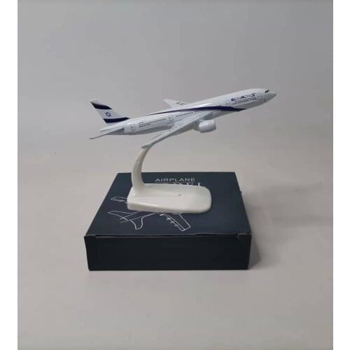 About 16CM 1:400 Diecast B777 model El Al Air Israel airlines With base alloy aircraft plane display model Toy collection