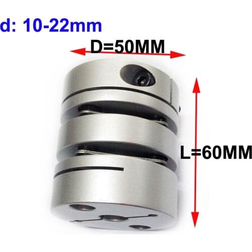 D50 Motor Shaft Coupling Outer Dia. 50mm Flexible Double Diaphragm Disk Coupling Disc Coupler for CNC motor