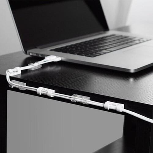 Cable Organizer Winder Clips Cable Management Desktop & Workstation Wire Manager Cord Holder USB Charging Data Line Organizer