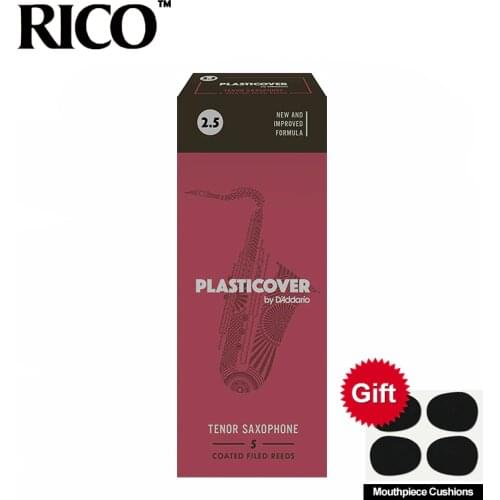 RICO Plasticover Tenor Bb Vinyl waterproof Sachs reed 2.5#, 3.0#,3.5# Box of 5
