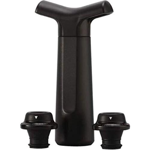 Manual Wine Vacuum Pump with 2 Stoppers,Kitchen Bar Tools Wine Air Pump Wine Saver Vacuum Bottle Sealer Reusable Wine Bottle Cap
