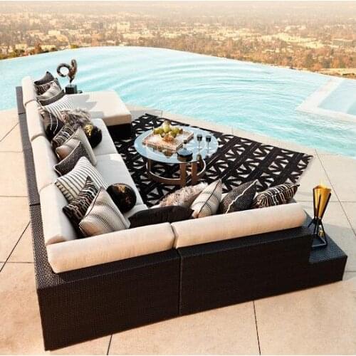 Sigma golden classic sofa furniture synthetic rattan set outdoor l shape sofa