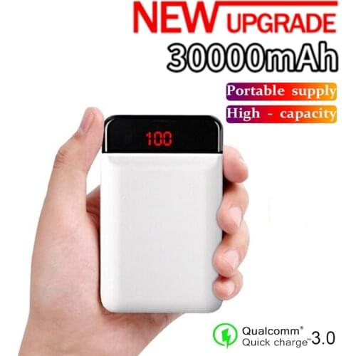 Mini Power Bank 30000mAh Fast Charging Power Bank Portable External Battery Charger for iPhone Xiaomi