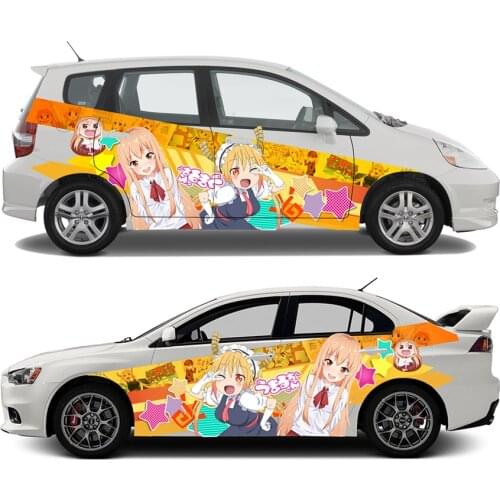 Japan Itasha Vinyl Car Sticker Anime Tohru Doma Umaru Cartoon Door Side Decals Ralliart Rally Stickers On Car Accessories
