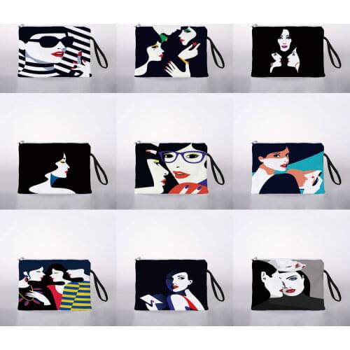 Womens cosmetic bags are womens oil painting digital printing cosmetic bag travel storage bag cosmetic bag