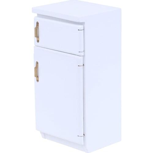 1:12 Miniature 2 Door Fridge kitchen Refrigerator Dollhouse Furniture Accessories