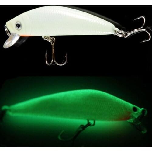 1pcs 3D Eyes Luminous Minnow Lures 7cm 8g Night Fishing Wobbler Crankbait Tackle Artificial Hard Bait Warped Bass Isca Swimbait