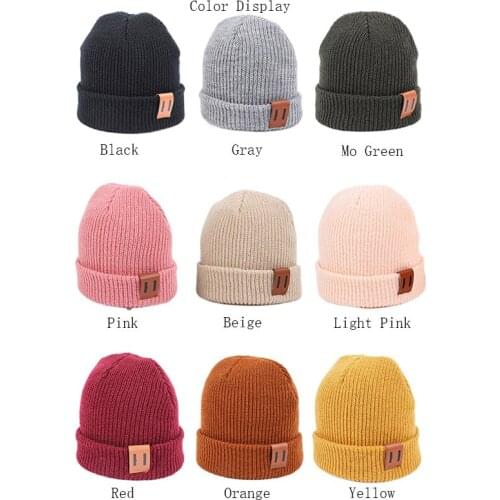 S/L Man Woman Baby Hat for Boy Warm Baby Winter Hat for Kids Beanie Knit Children Hats for Girls Boys Baby Cap Newborn Hat 1PC