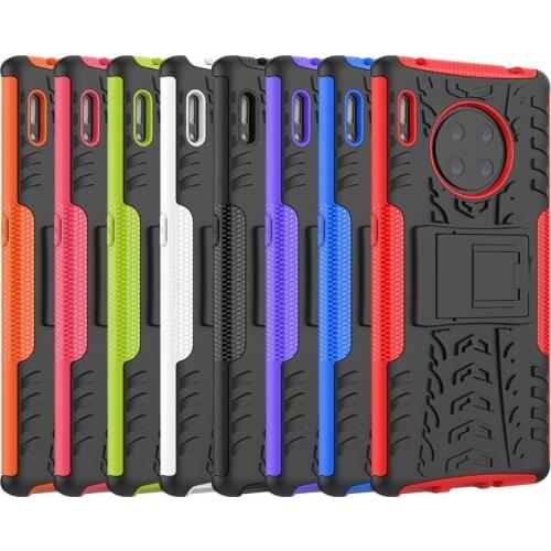 100pcs/lot 2 in 1 Comb Armor Kickstand Hybrid Impact Resistant Tire Case For Huawei mate 30 P20 Nova 5i Y7 Y9 prime 2019 pro