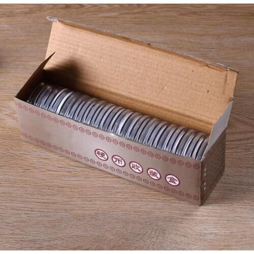 1000pcs/sets Diameter 16-40mm Round Transparent Coin Capsules Crafts Containers Storage/Collection Boxes Holders SN845