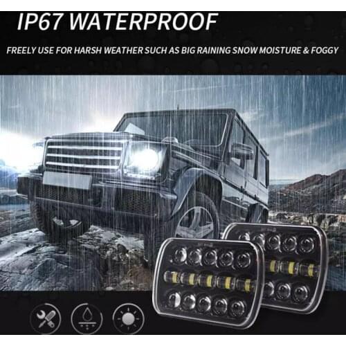 300W 5X7" 7X6 Car Spot LED Headlights High/Low Beam Bulb Lamp For 1986-1995 Jeep Wrangler YJ 1984-2001 Cherokee XJ Car Styling