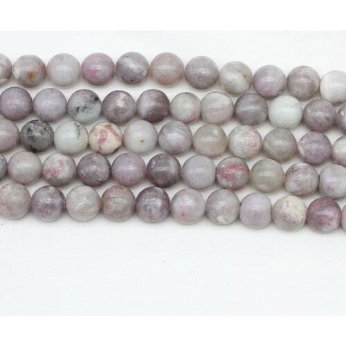 4 6 8 10 12 mm Natural Violet Lilac Jaspers Round Loose Beads Spacer Bead For DIY Jewellery Making Findings Accessories Supplies