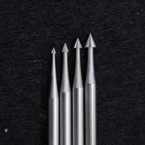5 pcs /lot Tungsten alloy 2.35mm shank rotary tools sharp burs 0.9-2.3mm carving wood jewelry micro-tooth milling machine