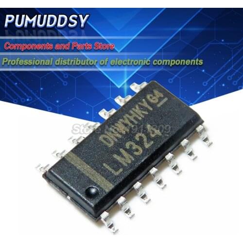 50PCS LM324D LM324 LM324DT LM324DR chip SOP14 100