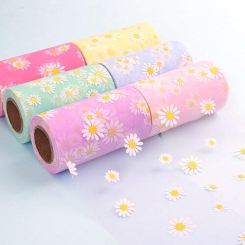 8cm 25yards Flowers Decorative Ribbons Ribbons for Crafts DIY for Needlework Organza Ribbon Grosgrain Sewing Gift Ribbon