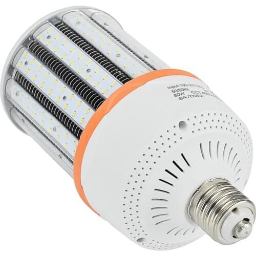 80W LED Corn Light Bulb E39 Mogul Base 11600 Lumen 4000K Daylight for Factory Warehouse Garage Workshop Bay Lighting