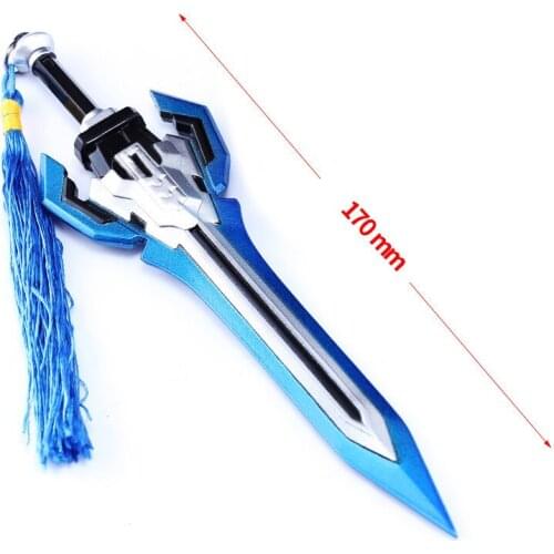 Alloy sword toy animation peripheral psychic sword shield set 17 cm weapon model cosplay metal crafts bladeless holiday gift