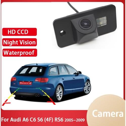 Car Parking Rear View Camera For Audi A6 C6 S6 (4F) RS6 2005 2006 2007 2008 2009 Night Vision Reverse Camera high quality RCA