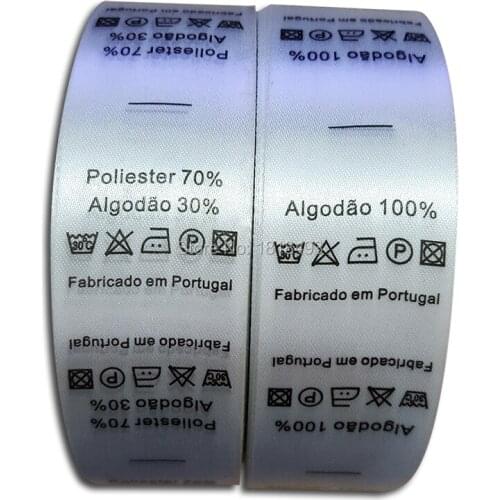 Free shipping customize clothing silk care labels/garment washable label/printed tags/main label/embroidered tag 1000 pcs a lot