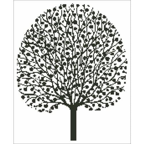 Marriage tree cross stitch package single color 18ct 14ct 11ct white cloth cotton thread embroidery DIY handmade needlework