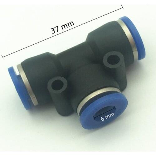 C162 100Pcs 4mm 6mm 8mm 10mm Slip lock Quick Tee Connectors Plastic Butt Joints Mist Cooling Accessories Pneumatic Pipe Fittings