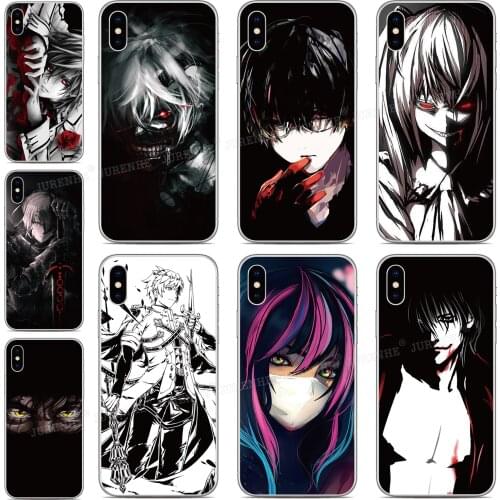 Black Anime Cover For OPPO A53 A15 F17 A73 A32 Realme 7 C12 C15 C17 7i C2 X7 V3 V5 Q2 Narzo 20 Pro Reno4 Lite F Z A12 A12E Case