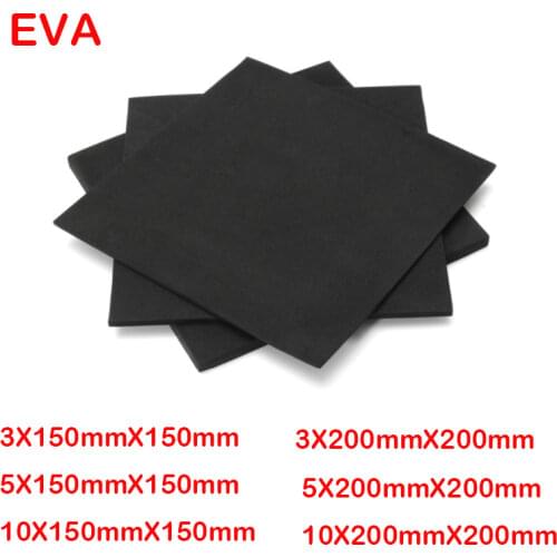 Black EVA Foam Sheets Punch Sheet Craft EVA DIY Handmade Model Making Material 150x150mm/200x200mm
