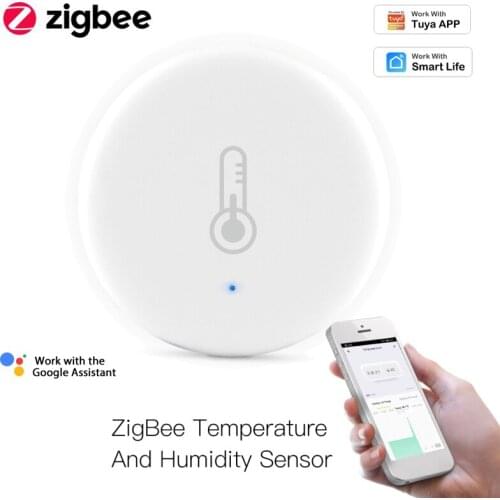 Tuya Zigbee3.0 Home Smart Temperature And Humidity Sensor Air Detector Smart Home Battery Powered