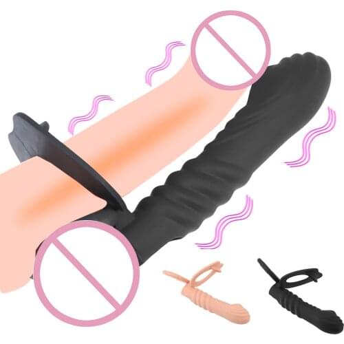 Double Penetration Anal Plug Adult Games Dildo Butt Plug Vibrator Strap On Dick Penis Vagina Plug
