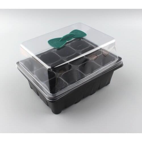 2Pcs 12 Holes Cultivate Plant Seedling Box Sowing Plant Seed Pot With Ventilation Holes Maintain Temperature And Humidity