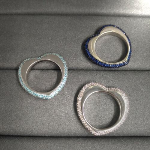 S925 sterling silver ring July new multicolor love ring female fashion sweet romantic style light luxury Christmas gift