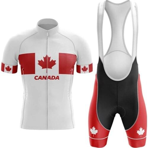 Canada Summer Pro Cycling Jersey set Ropa Ciclismo Mountain Bike Clothing Breathable Mans Bicycle Clothes Jersey Sportswear