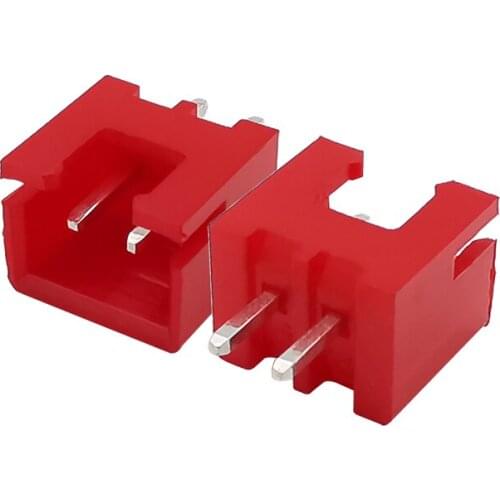 Red Nylon XH2.54 Pitch 2.54mm 2 Pin Male Plug Straight Pin Terminals Housing Connector for PCB/Automotive/electronic circuit ect