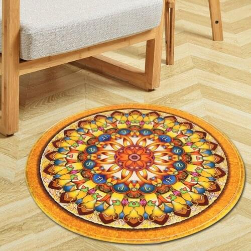 Nordic Style Circle Yoga Mats Jacquard Computer Chair Cushions Rugs Bedroom Study Decor Room Bed Living For Carpets Luxury Rug