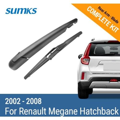 SUMKS Rear Wiper & Arm for Renault Megane Hatchback MK2 2002 2003 2004 2005 2006 2007 2008