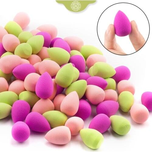 Mini Makeup Sponge Water Drop Shape Foundation Puff Wet and Dry Use Mixed Makeup Sponge Foundation Powder Blush Blender