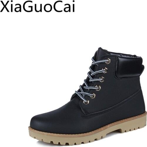 Spring and Winter Mens Martin Boots British Mens Casual Army Boots Mens Ankle Boots Platform Shoes