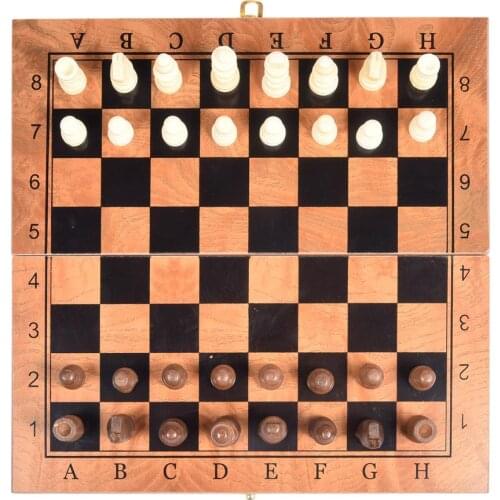 3-in-1 Wooden Chess Set With Folding Chess Board Board Game Backgammon CheckersAncient Chess Set Wooden Chess Piece Chessboard