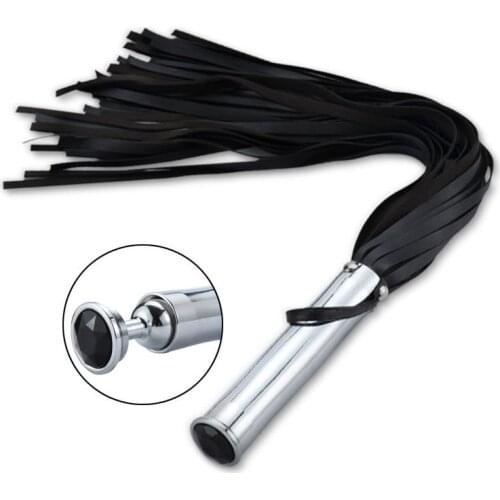 Sex Spanking Leather Whip Set with Metal Sword Handle and Anal Plug Bead for Men Women Flirt Fetish Bdsm Bondage Sexy Costumes