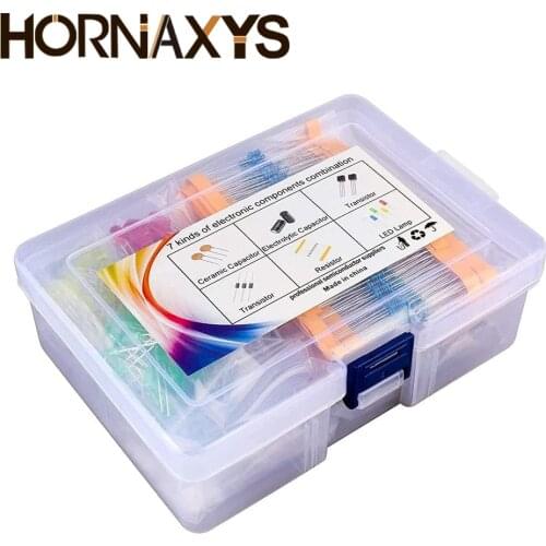 Metal Film Resistor Assortment Kit Led Diodes Electrolytic Capacitor Ceramic Set Transistor Pack Electronic Components Diy Kits