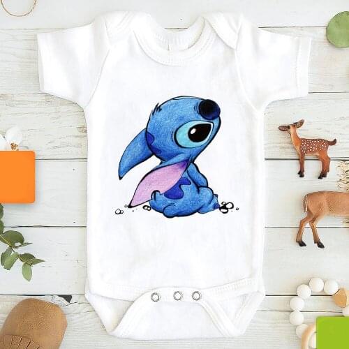 New Style Toddler Romper Casual Newborn Jumpsuits Funny Lilo & Stitch Print One-Pieces 0-24M Infant Bodysuit Dropshipping