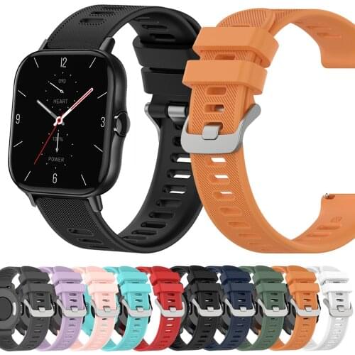 For Huami Amazfit GTS 2 mini 2e Strap Silicone Watchband Sport Wristband 20mm Watch Band Twill Bracelet correa amazfit gts gts2